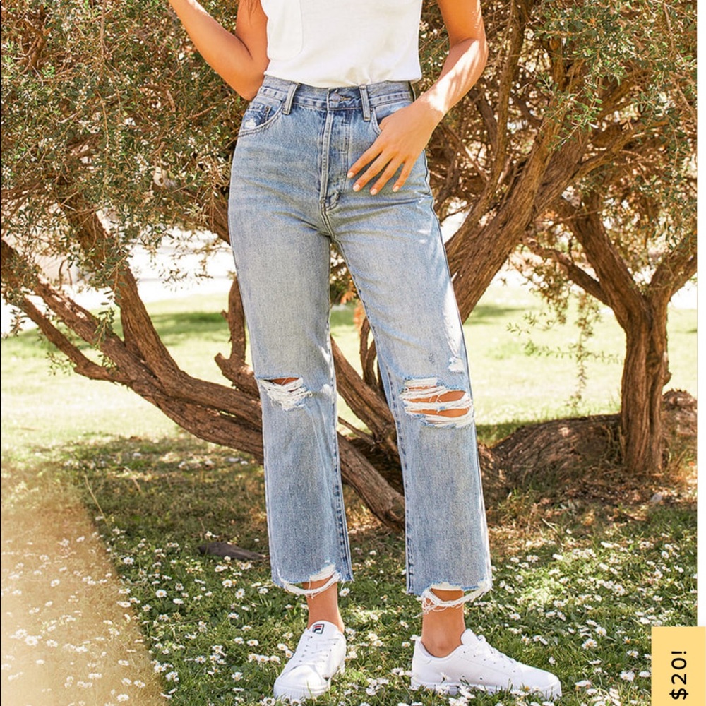 PISTOLA super high rise distressed jeans